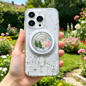Echte Früchte Harz Griff, Zitrone Handy Griff, echte Gänseblümchen Griff für Kindle, magnetische Handy Griff, Erdbeer Stand, Pilz Charmante Geschenk Basis