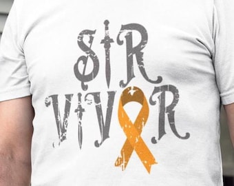 Camiseta de superviviente de leucemia de Sir Vivor, regalo de apoyo y concientización sobre el cáncer de piel para hombres (o mujeres)