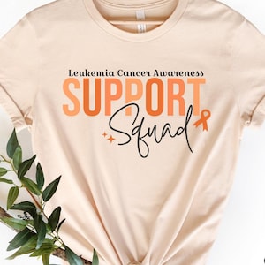 Leukemia Cancer Awareness Shirt, Leukemia Support Shirt, Orange Ribbon Shirt, Leukemia Cancer Survivor, Blood Cancer Tee Family Support,T004