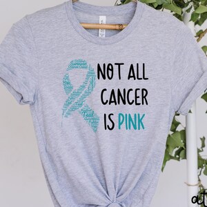Shirt van de krijger van eierstokkanker, Cancer Awareness Tees, shirt van ovariële kankervechter, ovariumkanker ondersteuning cadeau, shirt van kanker lint, T012