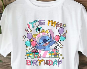 Stitch Birthday Girl Shirt, Lilo And Stitch Matching Family Tee, Disney Birthday Party Shirt, Cartoon Stitch Gift Shirt, Disney Tee, D039