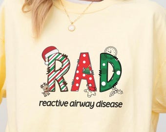 RAD Tech Christmas Shirt, Radiology Candy Cane Shirt, Holiday X-ray Tech Shirt, Trendy Radiologic Tech Gift, Cute Medical Tech Tee, S293