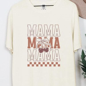Cherry Mama Shirt, Cute Mom Life Tee, Trendy Mama Tee, Vintage Mom Shirt, Aesthetic Mom Shirt, Retro Mom Graphic Tee, Gift for Mom, W017