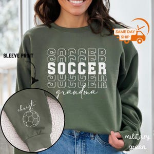 Soccer Grandma Sweatshirt, Proud Soccer Grandma Shirt, Cozy Grandma Crewneck, Soccer Fan Shirt for Grandma, Game Day Grandma Gift, U086