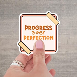 Adesivi Progress Over Perfection, Adesivo con citazione dell'insegnante, Adesivo per insegnante, Adesivo motivazionale, Ritorno a scuola, Apprezzamento dell'insegnante, P028