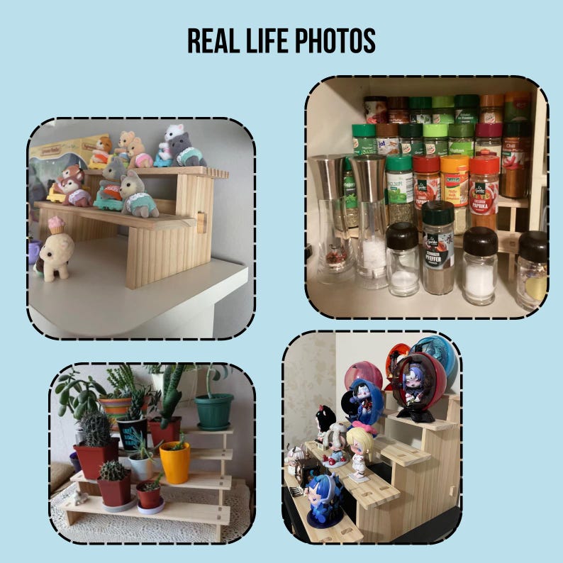 Wooden Display Rack, Handmade Ladder Shelf, Window Display Stand ...