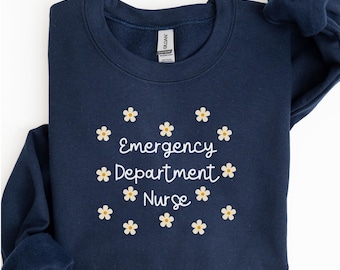 ER Nurse Sweatshirt, Emergency Department Crewneck, RN Nurse Gift, Cute Medical Apparel Gift, Hospital Staff Sweater, Healthcare Shirt, U488