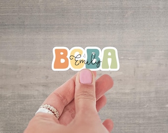 BCBA Custom Name Sticker, Personalized Behavior Analyst Gift, Behavior Therapist Name Sticker, Decal Vinyl Sticker, Graduation Gift, P002