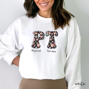 Florales Physiotherapie Sweatshirt, Physiotherapeut Sweatshirt, Physiotherapie Geschenk, Physiotherapie Shirt, MedizinStudent Geschenk, U088
