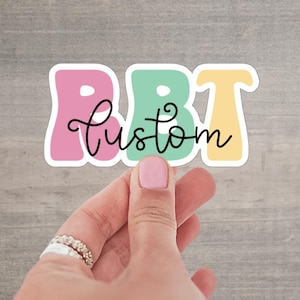 RBT aangepaste naamsticker, gepersonaliseerd cadeau gedragstechnicus, gedragstherapeut, naamsticker, sticker vinyl sticker, afstudeercadeau, P016