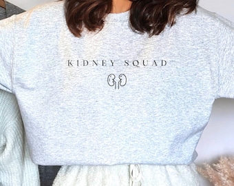 Moletom Kidney Squad, Camiseta de conscientização sobre doenças renais, Camiseta do dia da diálise, Camiseta inspiradora de tecnologia em nefrologia, Suéter da equipe de diálise, U096