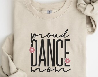Sweat-shirt pour maman fière de danser, jolie chemise pour maman danse, col rond pour professeur de danse, pull pour maman danse rétro, cadeau pour les mamans dansantes, t-shirt maman tendance, U417