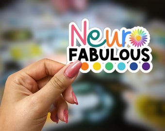 Pegatina de neurofabuloso, pegatina de orgullo por la neurodiversidad, orgullo por el autismo, pegatina de autismo, pegatina de TDAH, pegatina de neurodiversidad, P024