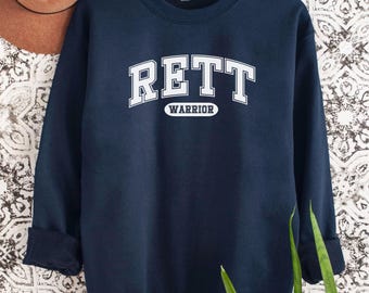Sweat-shirt guerrier Rett, sensibilisation au syndrome de Rett, cadeau pour le syndrome de Rett, soutien pour le syndrome de Rett, soutien pour le syndrome de Rett, chemise de sensibilisation, U198