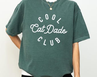 Cool Cat Dads Club T-Shirt, Funny Pet Owner Tee, Cat Lover Gift Shirt For Him, Retro Cat Dad Club Shirt For Cat Owners And Lovers, S336