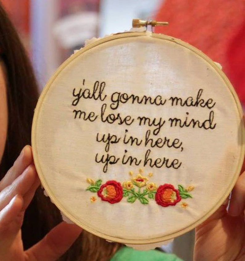 Yall Gonna Make Me Lose My Mind / Rap DMX / 6 inch hoop embroidery art image 1