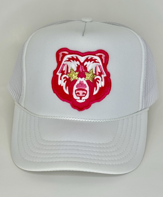 White Trucker Hat with Pink Patch Howdy Patch Kids Trucker Hat – Pink Western Hat for Girls main image 4