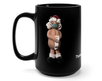 Naughty Mrs Corona Virus Santa Claus Mug 15 oz