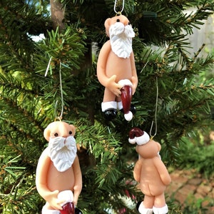 Christmas Naughty Santa Christmas Ornament Decorations 5CM