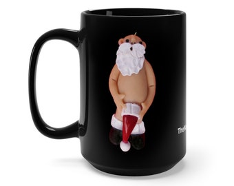 Naughty Mr Santa with hat - Mug 15oz