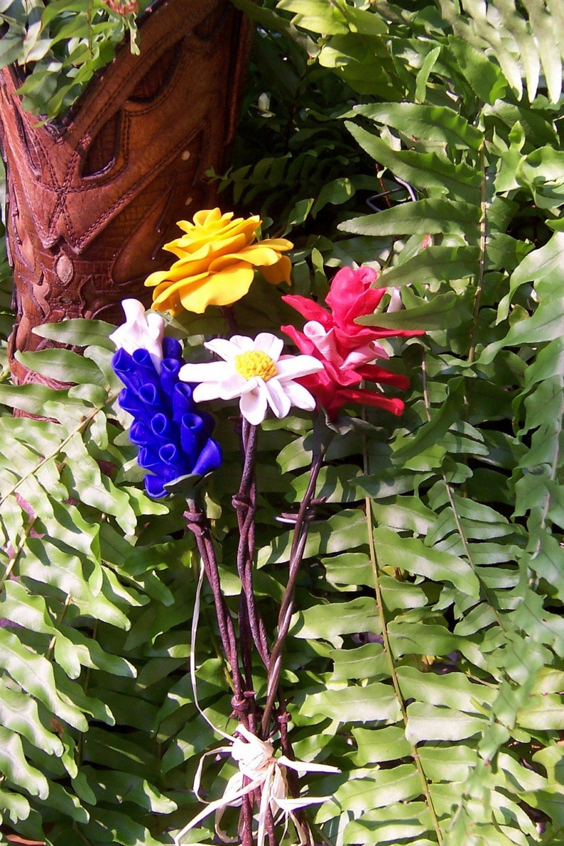Texas Wildflower Bouquet on Barbed Wire Etsy
