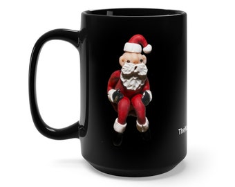 Naughty, Mooning, Santa, Mug, 15 oz, Christmas Coffee cup, coffee mug, Christmas decor,Secret Santa,Naught Santa, Naked Santa, Mooning Santa