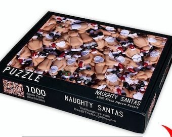 Naughty Christmas, jigsaw puzzle, funny Santa jigsaw, puzzle, Mrs Claus, fun, puzzle, gifts, stocking stuffers, festive games,  jig saw