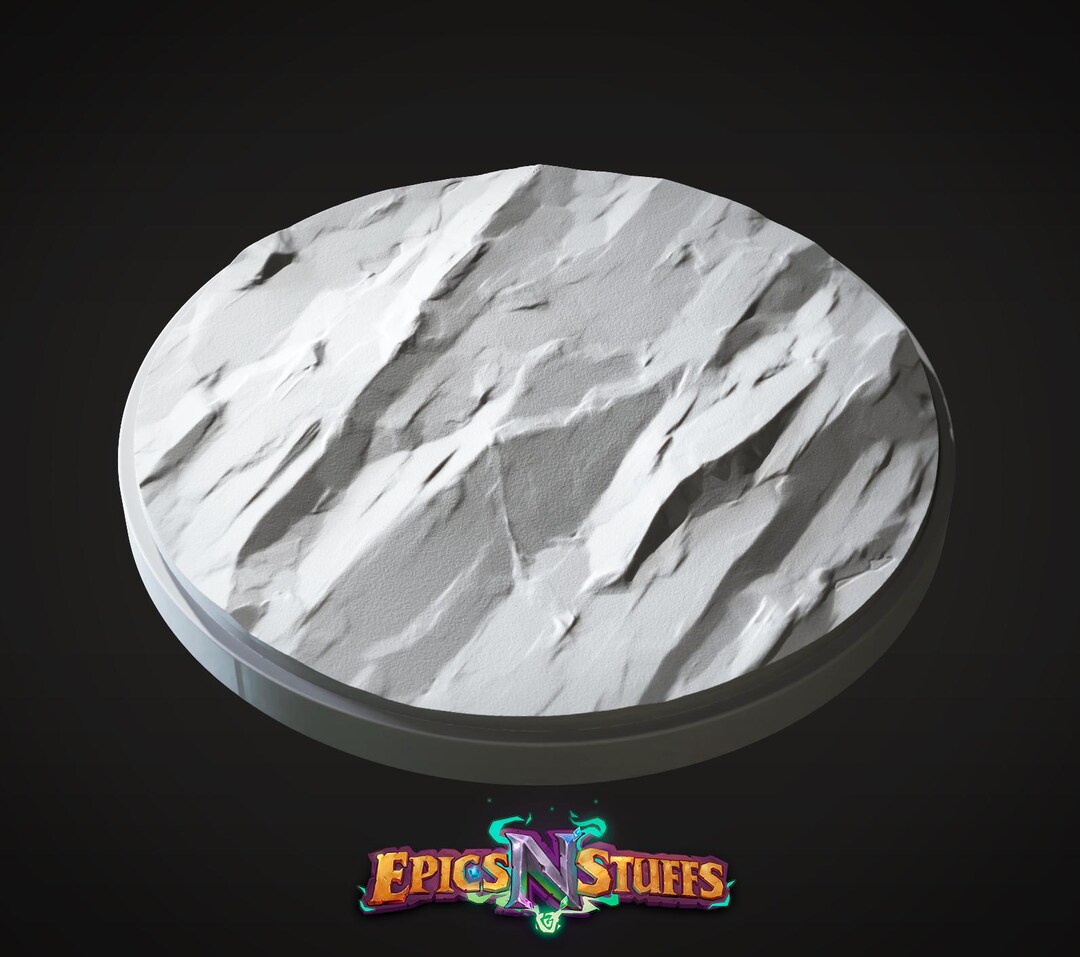 Rock Base 3 Base Miniature 3D Printed Dungeons and Dragons Miniature ...