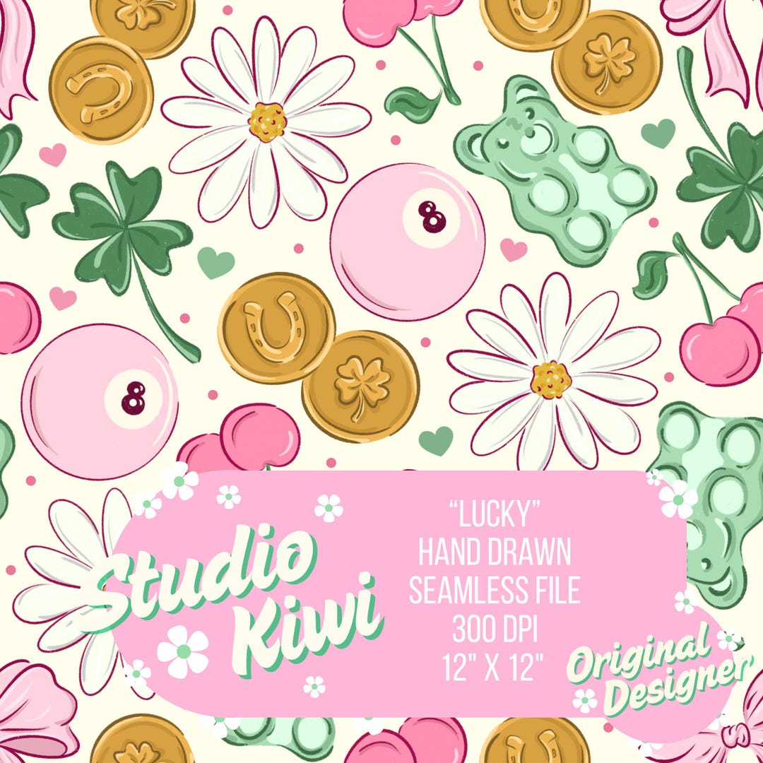 Lucky Seamless Pattern - Digital Download File PNG - Etsy