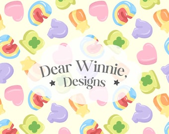 ST. Patricks Lucky Charms Seamless Pattern -  Digital Download File PNG