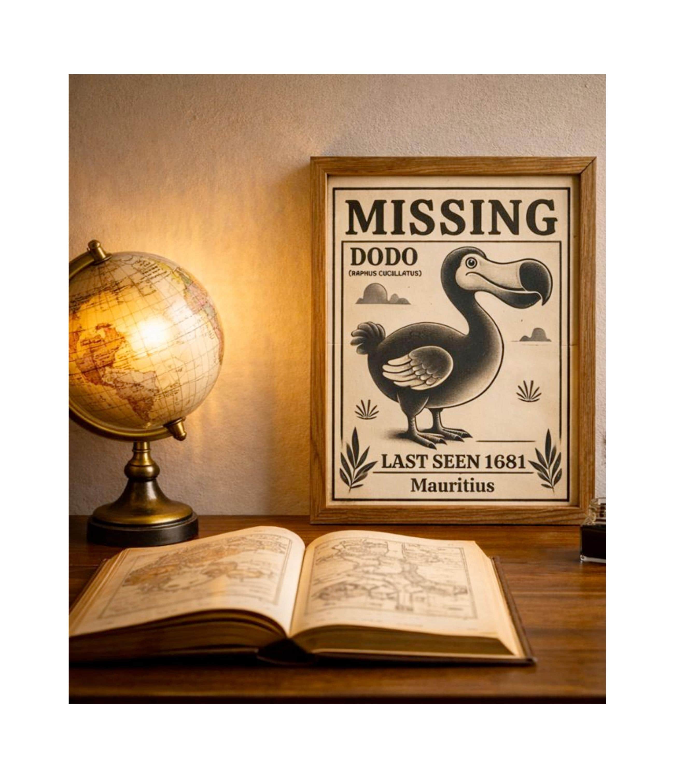 Vintage Dodo Poster: Funny Extinct Bird Print - Mauritius (digital ...