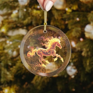 Fire Horse Ornament 2026 – Chinese Zodiac | Personalized Christmas Tree Decoration | Lucky Year Gift