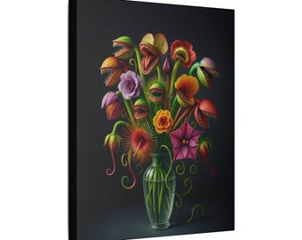 Surreale Fleischfressende Pflanze Leinwand Kunst: Surrealer Druck