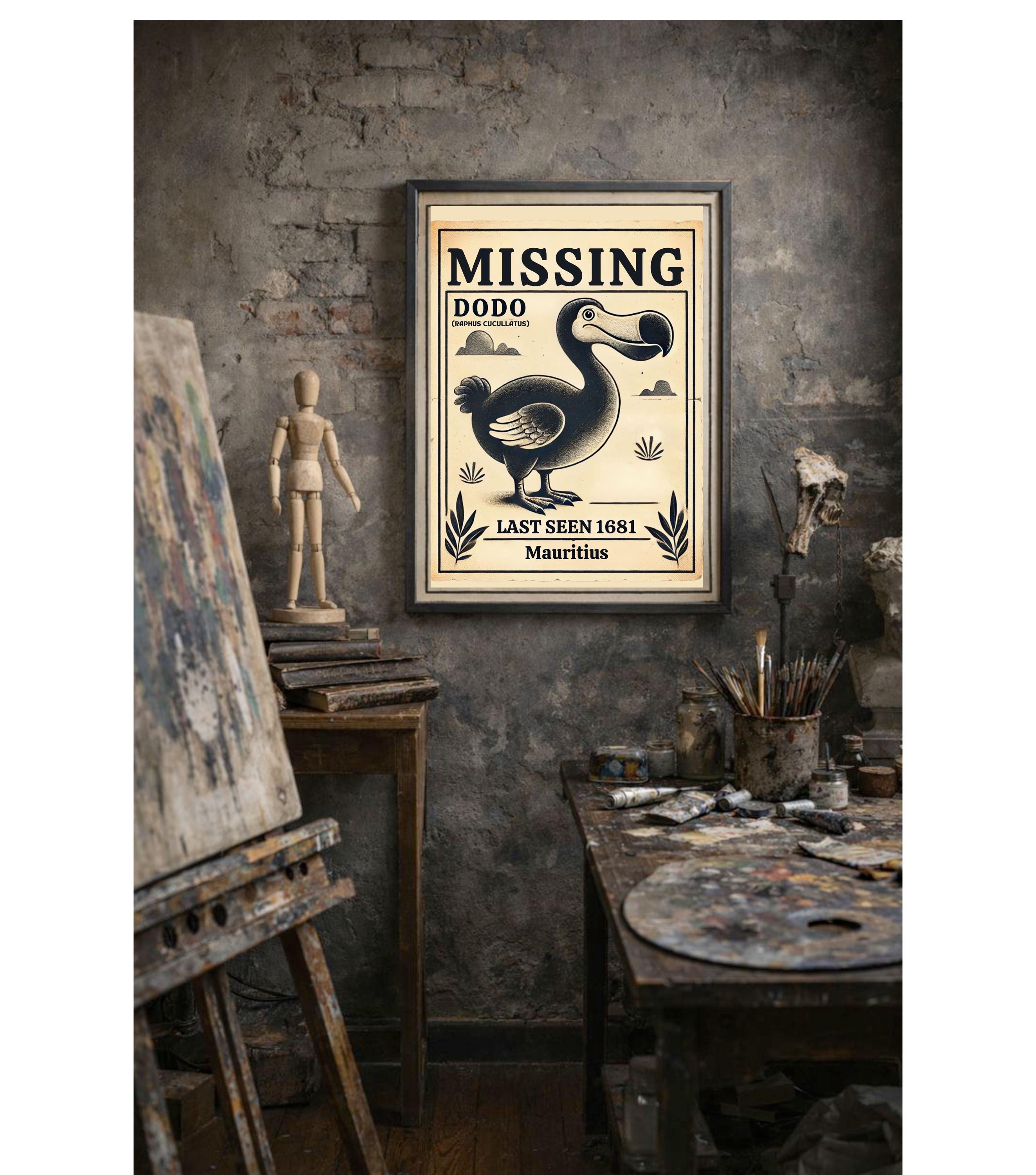 Vintage Dodo Poster: Funny Extinct Bird Print - Mauritius (digital ...
