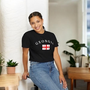 Georgian Flag Shirt for All: Unisex Tee with Striking Flag Design