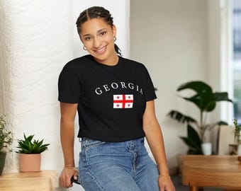 Chemise drapeau géorgien pour tous : t-shirt unisexe avec drapeau frappant