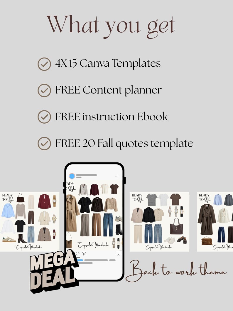 LTK Canva Template Bundle 60 Instagram Posts for Faceless Fashion ...