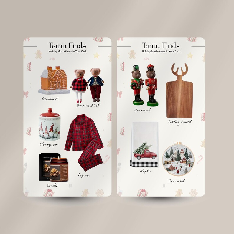 LTK Canva Template Christmas Temu Guide. Editable Instagram Layout for ...
