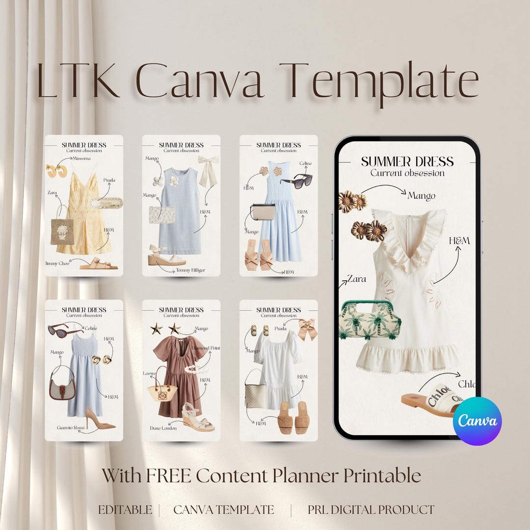 LTK Canva Template Trendsetter Instagram & Pinterest Mockup for ...