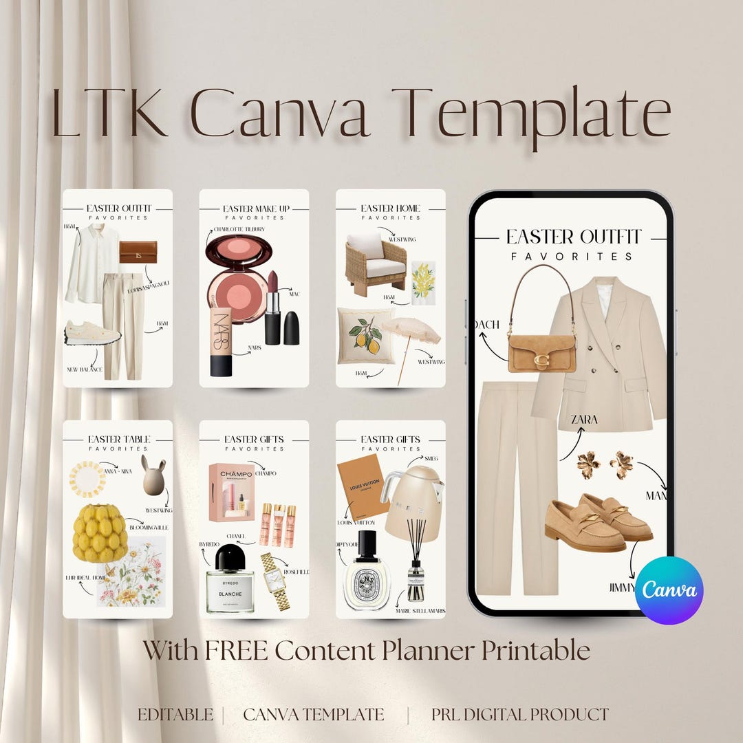 LTK Canva Template for Lifestyle Influencers & Beginner Content ...