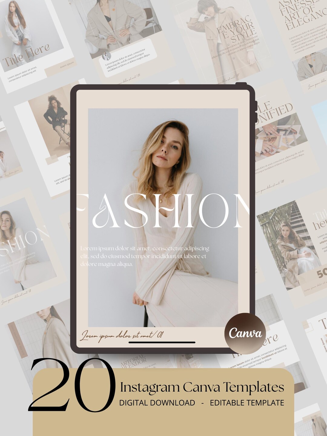 20 Instagram Canva Templates for LTK Fashion Influencers & Faceless ...