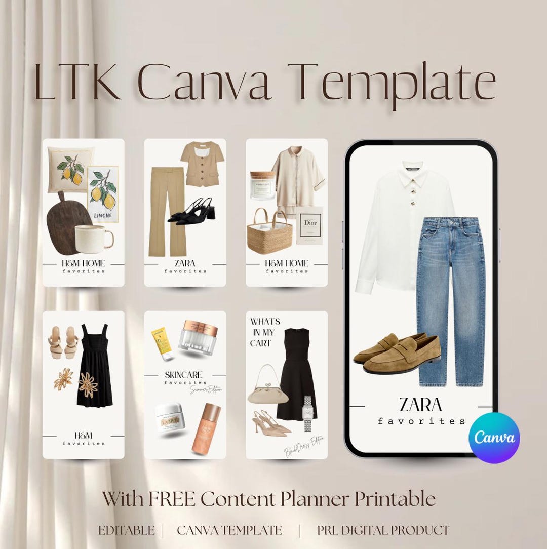 LTK Canva Template Trendsetter Instagram Mockups for Influencers ...