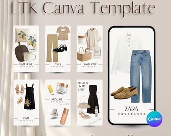 LTK Canva Template Trendsetter instagram mockups for influencers & Content creators
