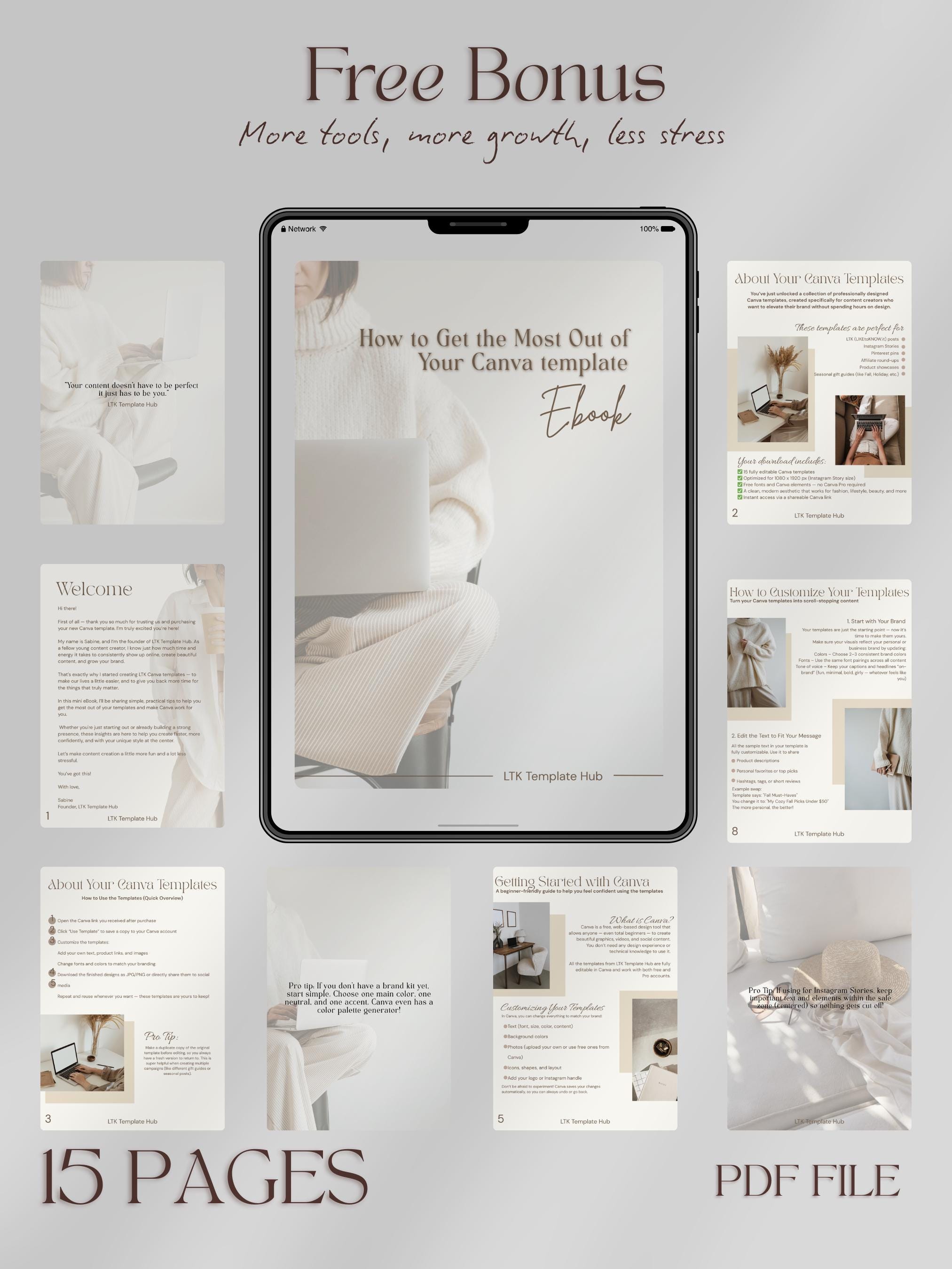 15 LTK Canva Templates for Beginner Fashion Instagram Influencers ...