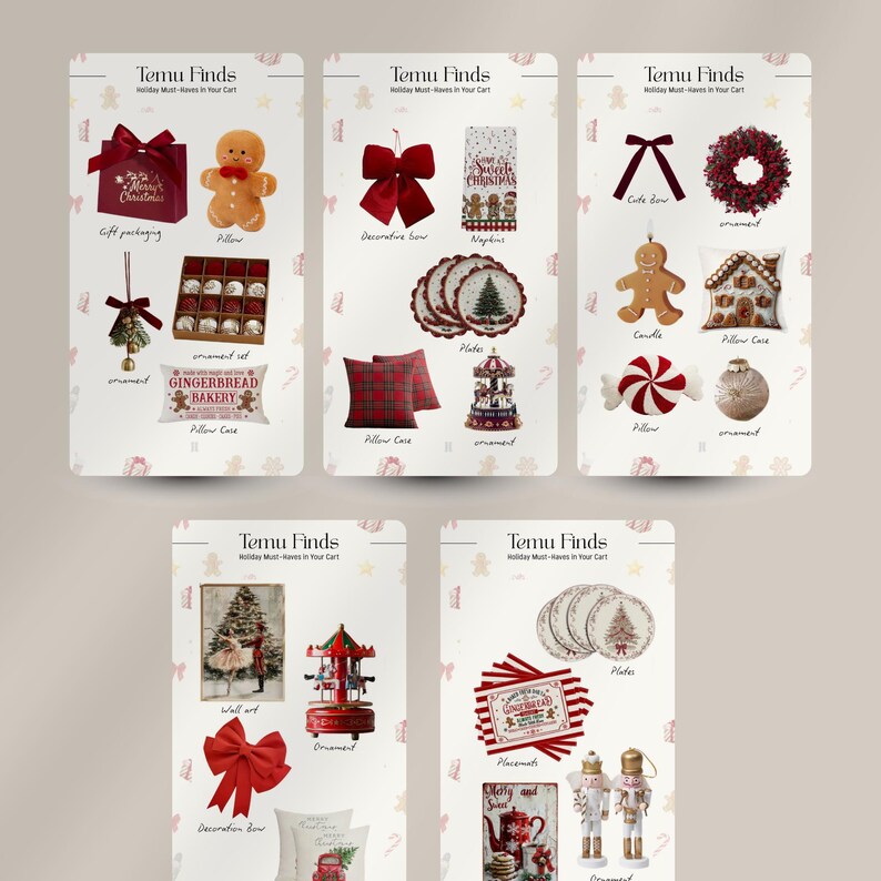 LTK Canva Template Christmas Temu Guide. Editable Instagram Layout for ...