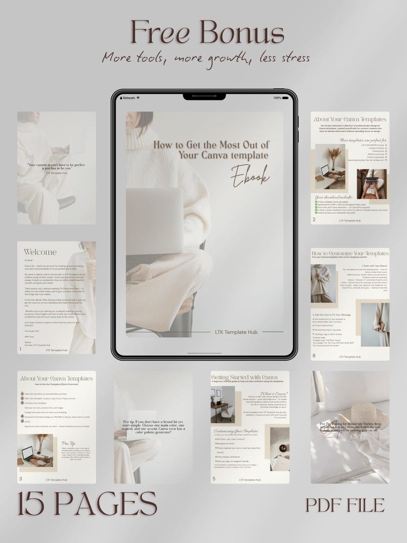 LTK Canva Editable Templates for Fashion Instagram Influencers ...