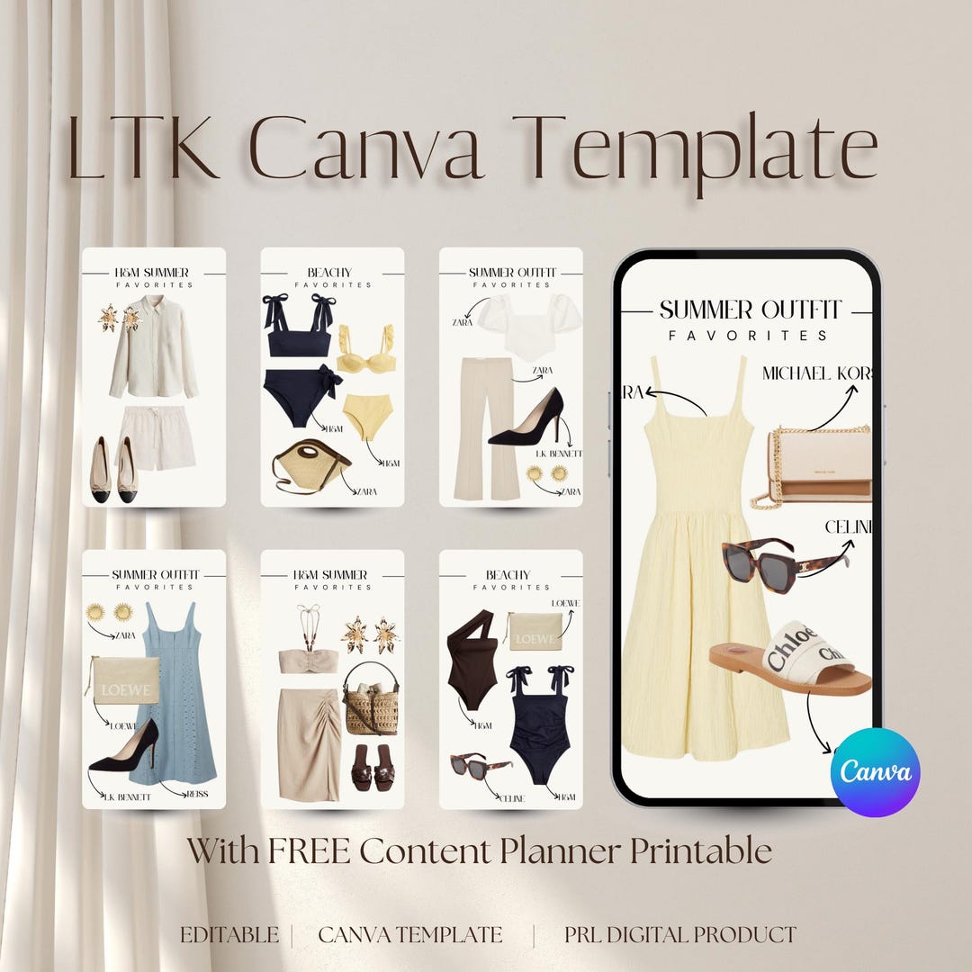 15 LTK Canva Summer Template Bundle Instagram Story Size for Fashion ...