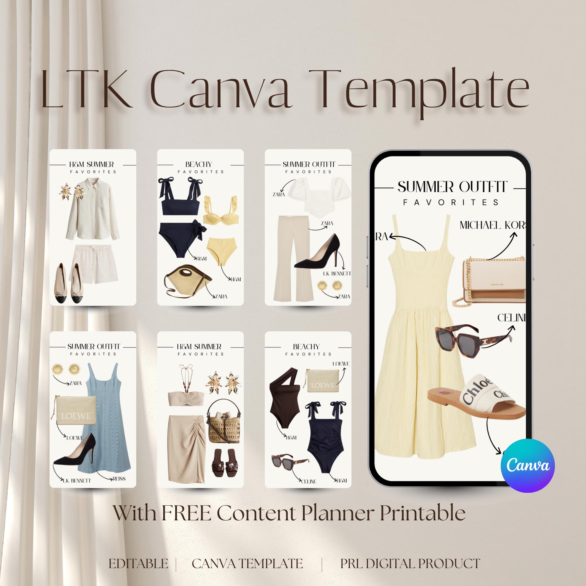15 LTK Canva Summer Template Bundle Instagram Story Size for Fashion ...