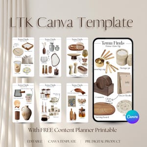 15 plantillas LTK Canva Temu Home favoritas para influencers de Instagram, blogueros y creadores de Pinterest