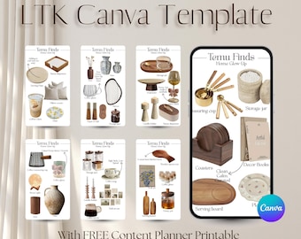 15 LTK Canva Templates Temu Home Favorites for Instagram influencers, Pinterest Bloggers & creators